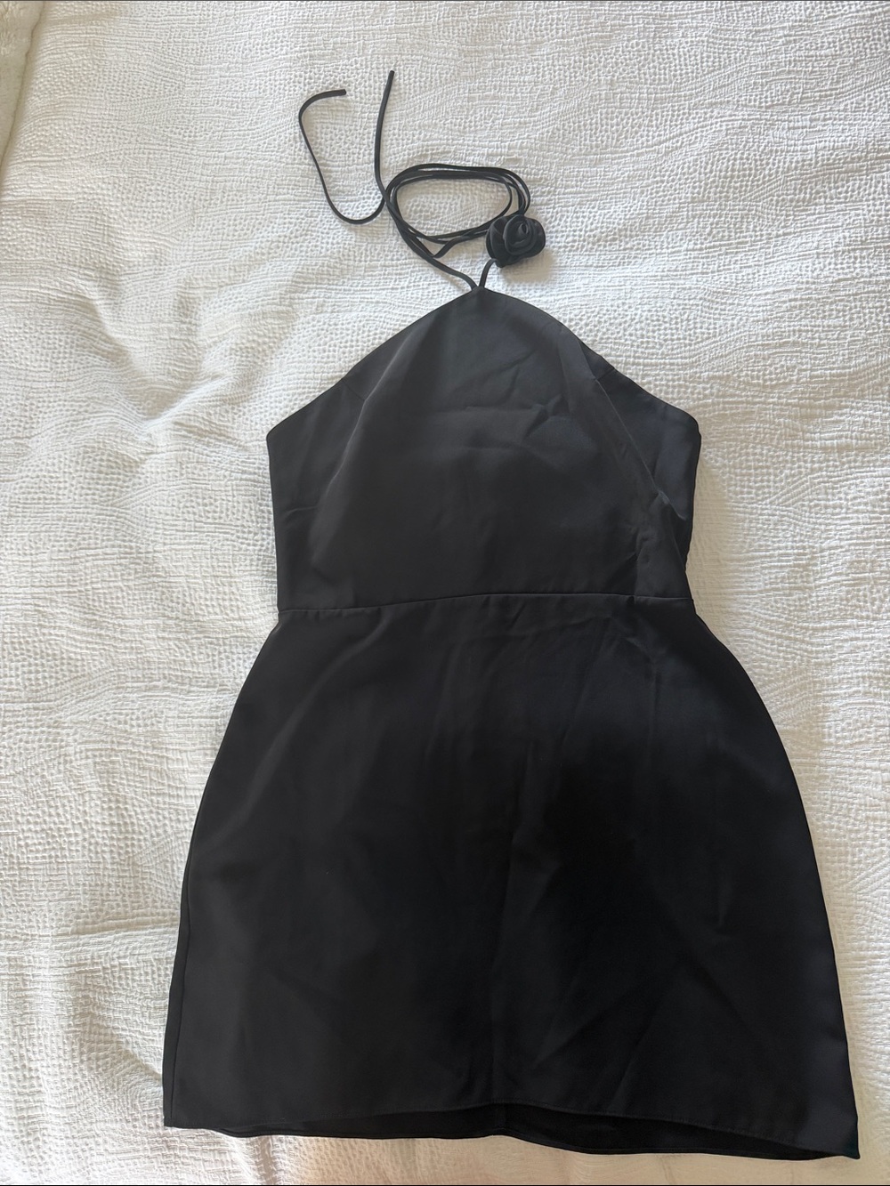 Amanda Uprichard Black Halter Mini Dress